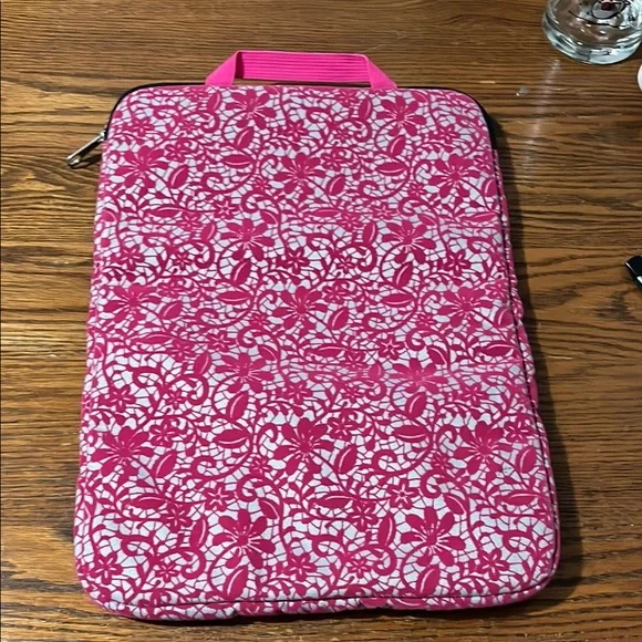 JanSport Pink Floral Laptop Sleeve - Picture 2 of 3
